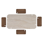 Tables Basses Renard - Travertin / Noyer