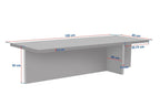 Harbor - Coffee Table - Travertine/Milano Walnut