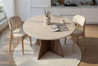 Virella - Dining Table - Travertine/Venezia Walnut