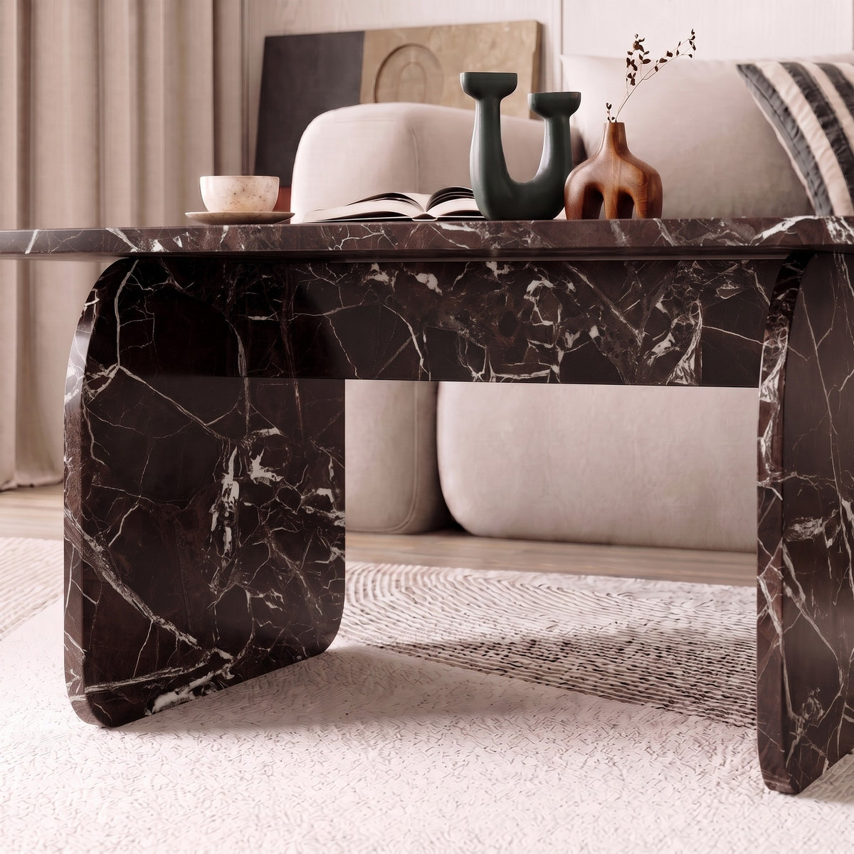 Pietra - Coffee Table - Rosso Marmo