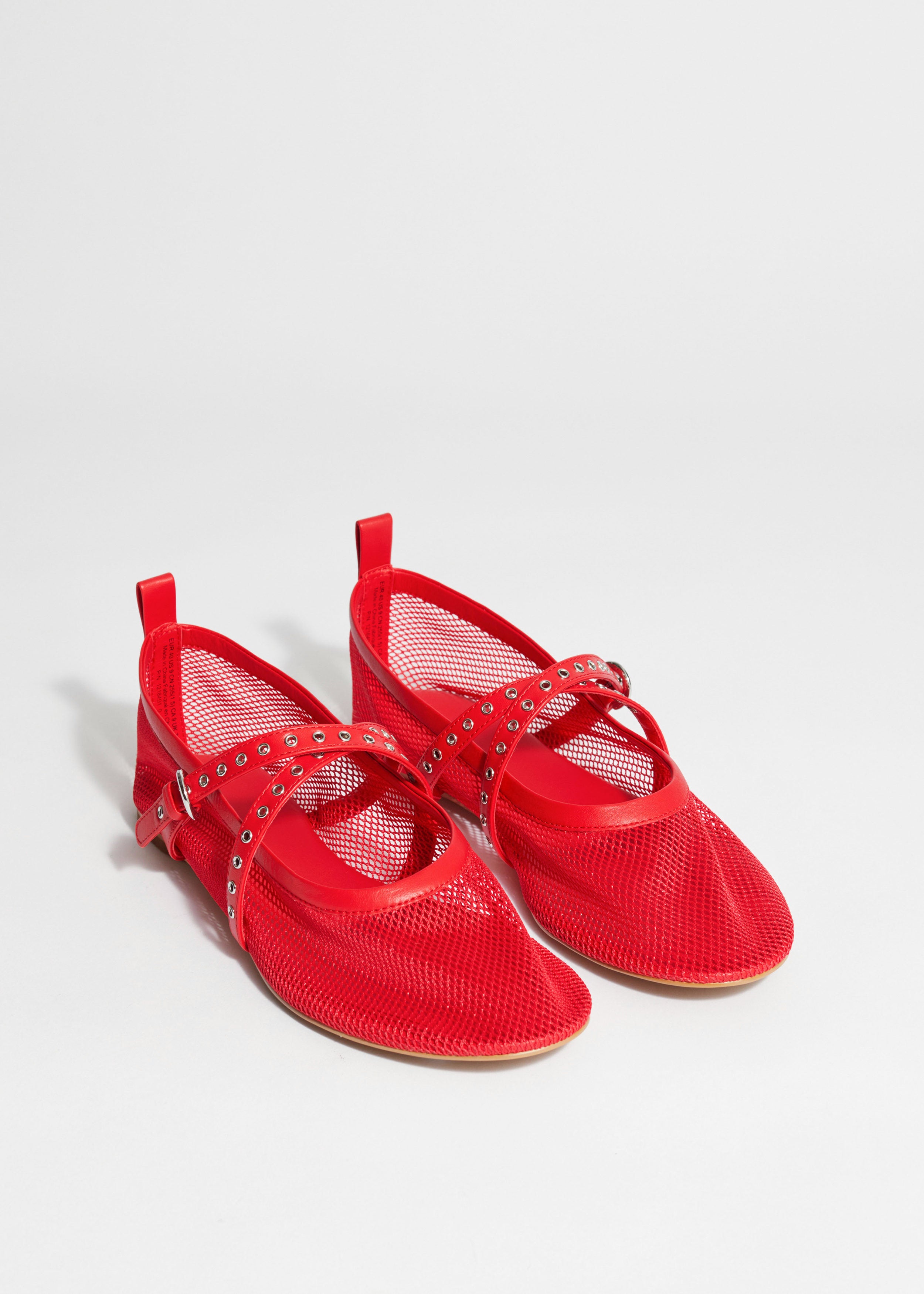 Zapatos Charly Mesh Ballerina Speed - Rojo - Mujer