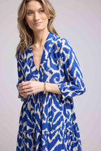 Short Dress Long Sleeves - Blue