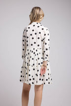 Robe Courte Manches Longues - Blanc
