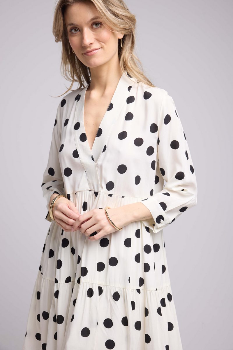 Robe Courte Manches Longues - Blanc