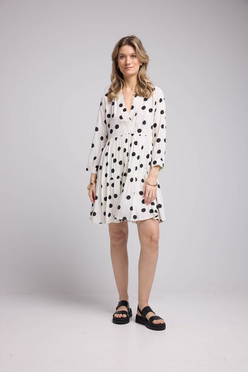 Robe Courte Manches Longues - Blanc