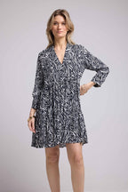 Robe Courte Manches Longues - Noir