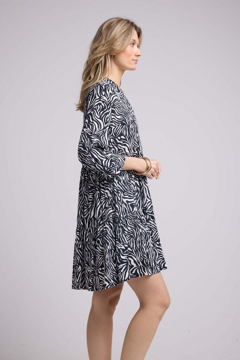 Robe Courte Manches Longues - Noir