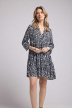 Robe Courte Manches Longues - Noir