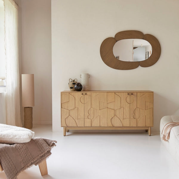 Otho - Komoda - Jasne drewno mindi - Naturalna