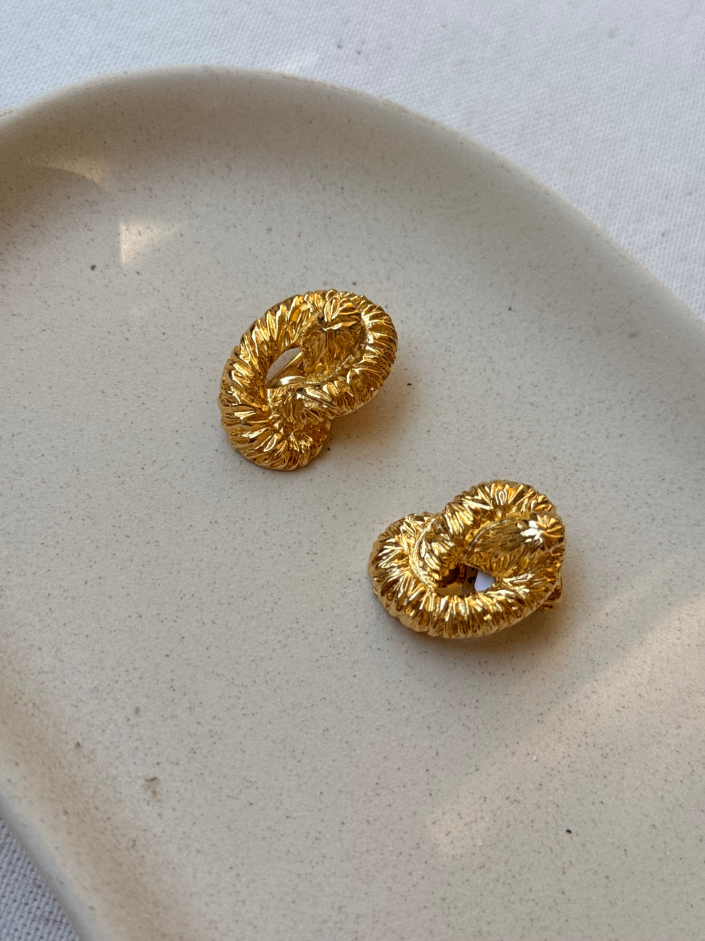 Pendientes Vintage - Trenzados Dorados