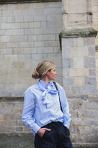 Paola Sky Blue Striped Shirt