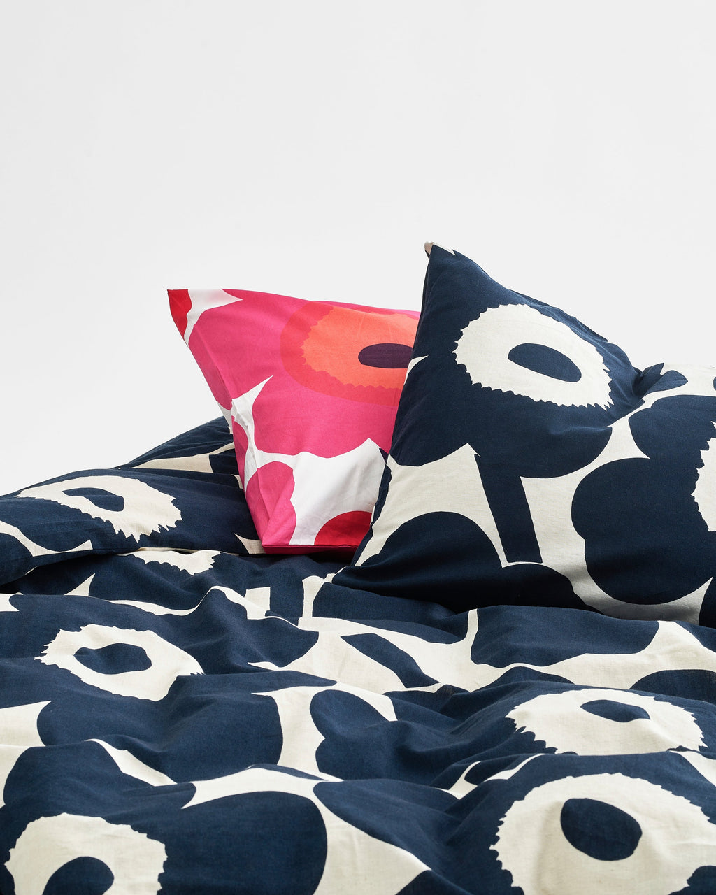 Funda de almohada Unikko - Algodón y azul