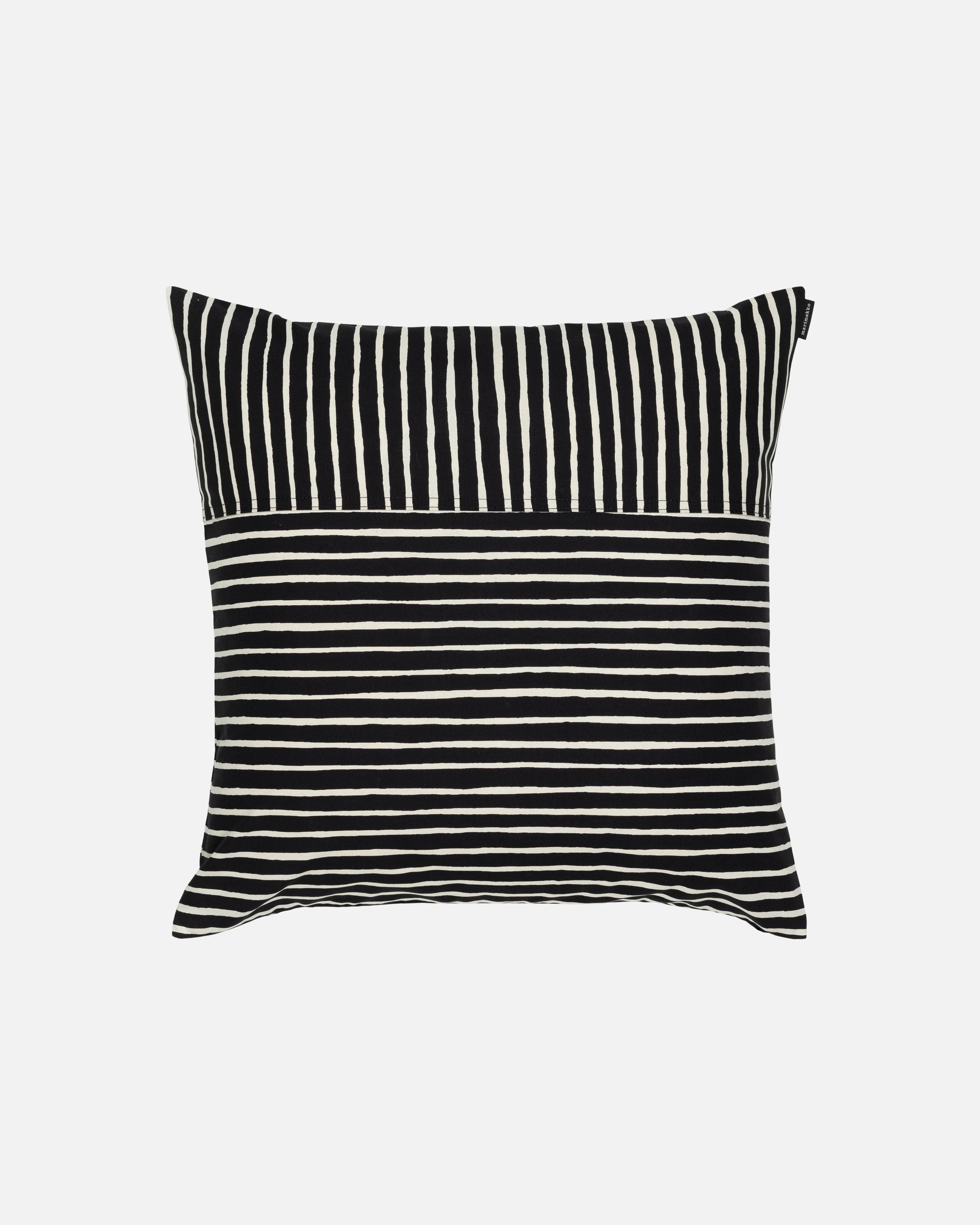 Housse De Coussin Piccolo - 50X50Cm - Noir & Coton