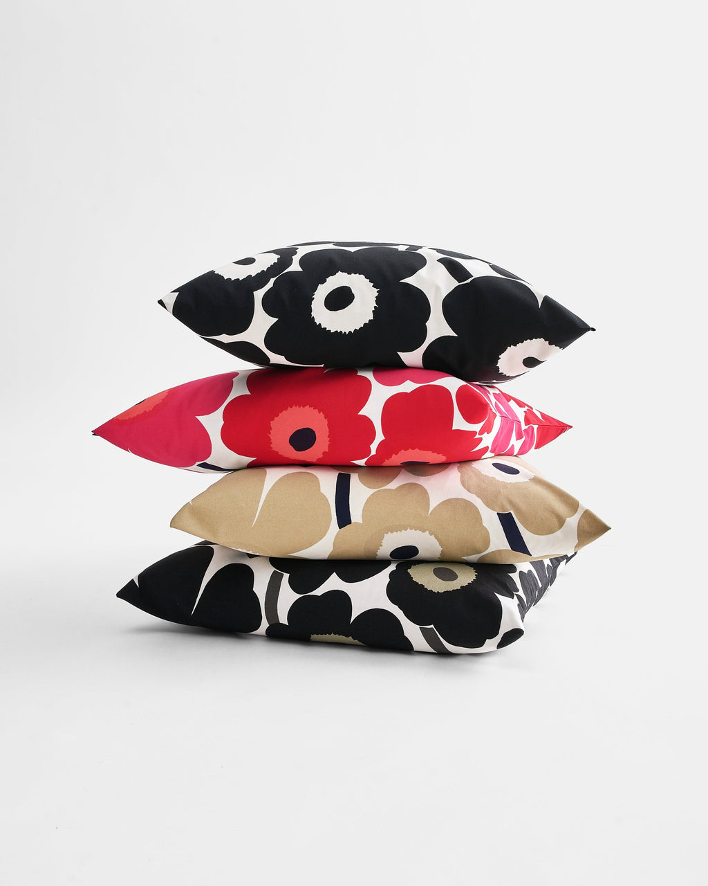 Housse De Coussin Pieni Unikko - 50X50Cm - Blanc & Noir