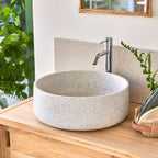 Milos - Vasque Ronde - Terrazzo Premium - Blanc