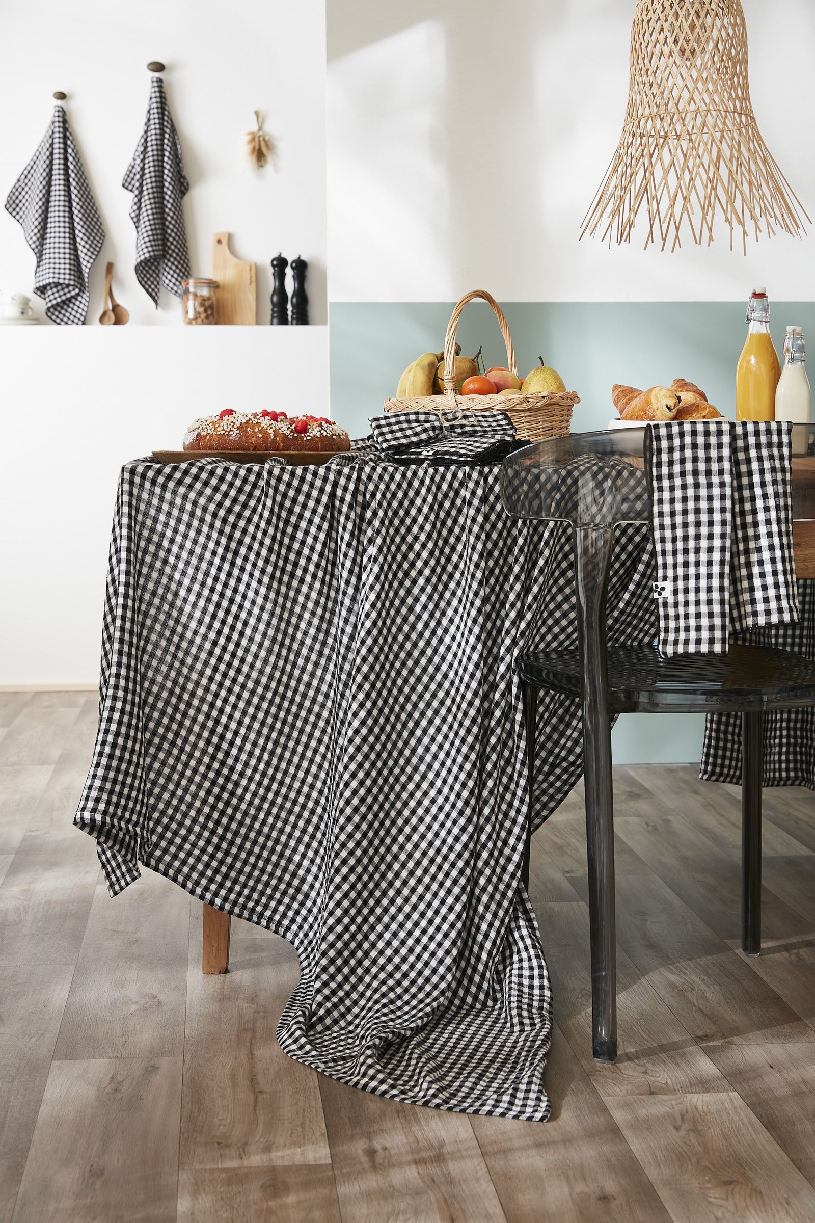 Vickie - Nappe Rectangle - Gaze De Coton - Truffe