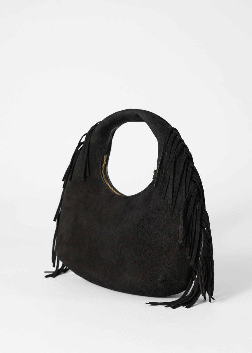 Sac S Petit Modèle Adelice À Franges - Noir