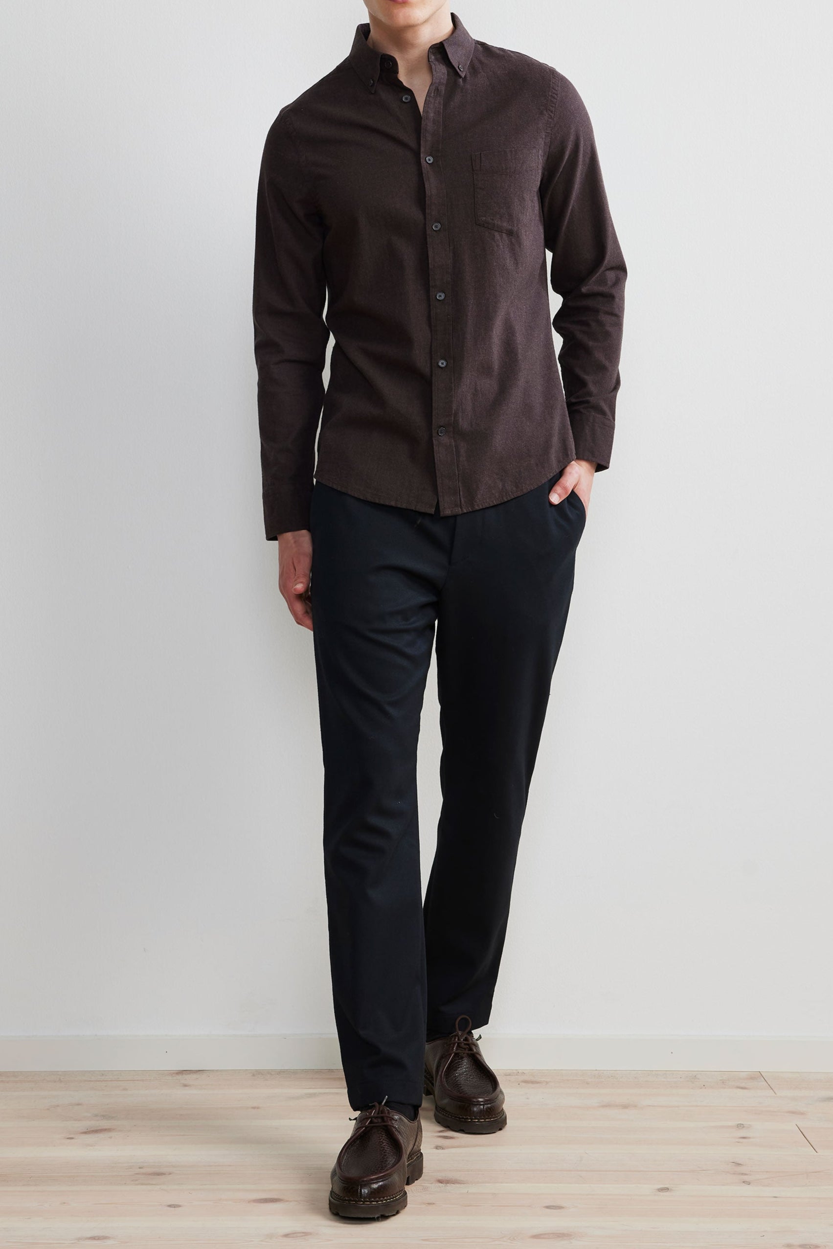 Camisa Manza Slim - Dark Wine