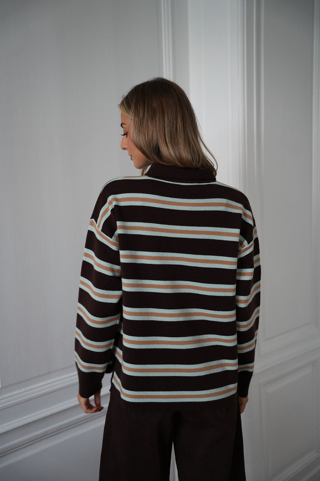 Pull Rayé Candice - Chocolat
