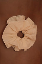 Maxi ruffle scrunchie écru