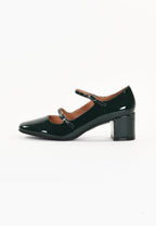 Pivoine Court Shoes - Patent Green