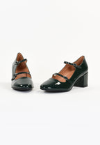 Pivoine Court Shoes - Patent Green