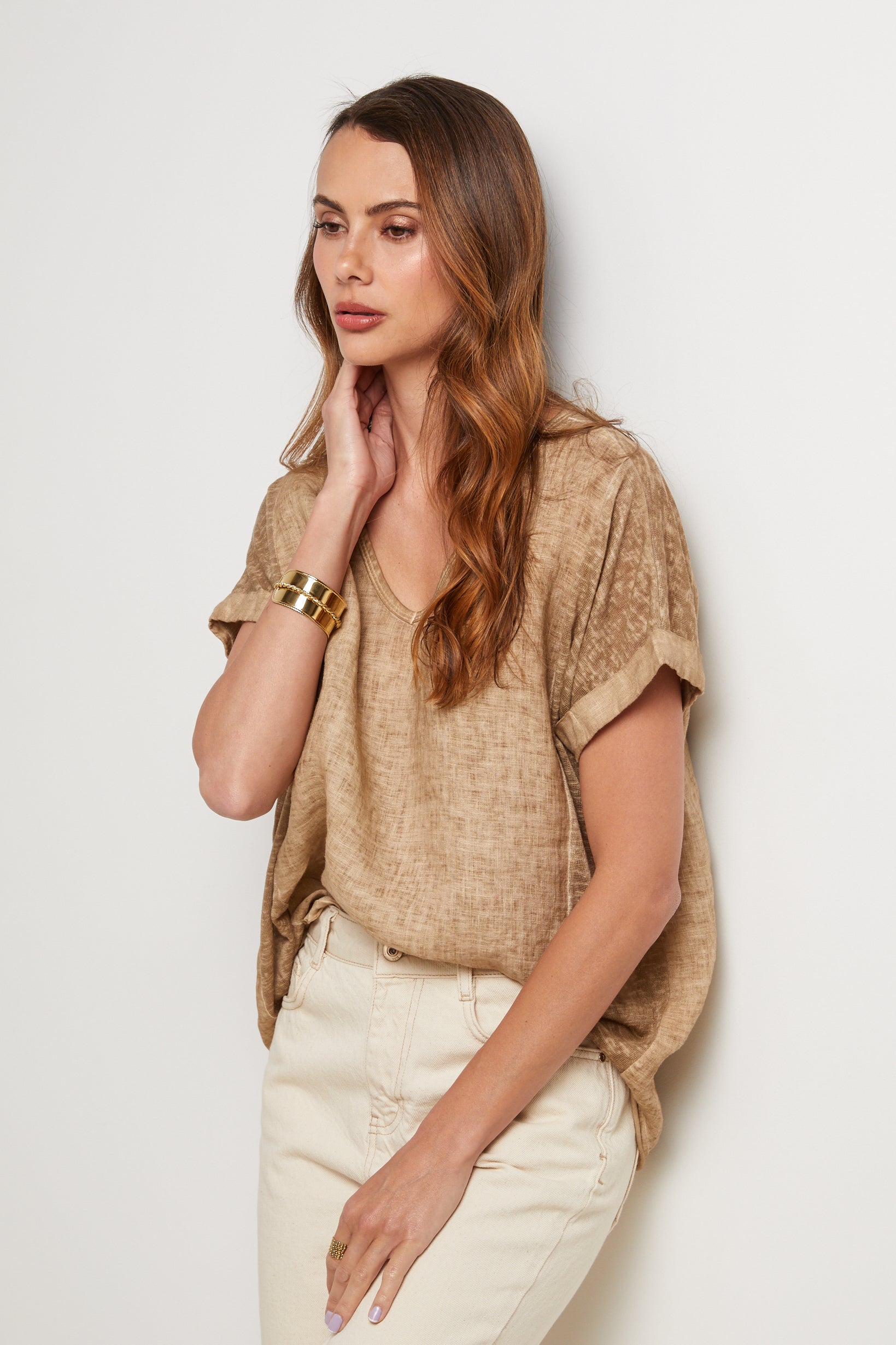 Top - Camel - Femme