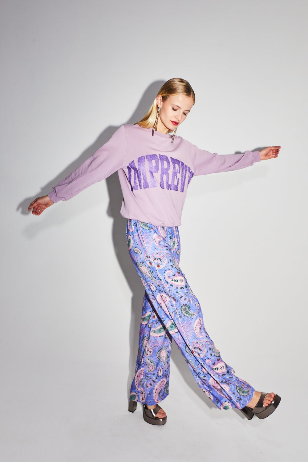 The Aurora Magic Paisley Lavender Pants