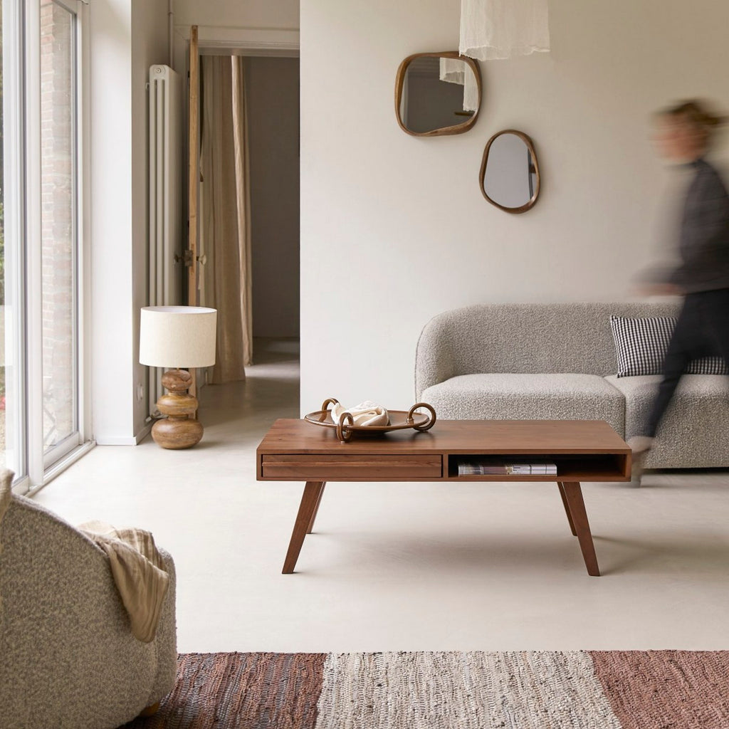 Niels - Table Basse - Acacia - Marron Foncé