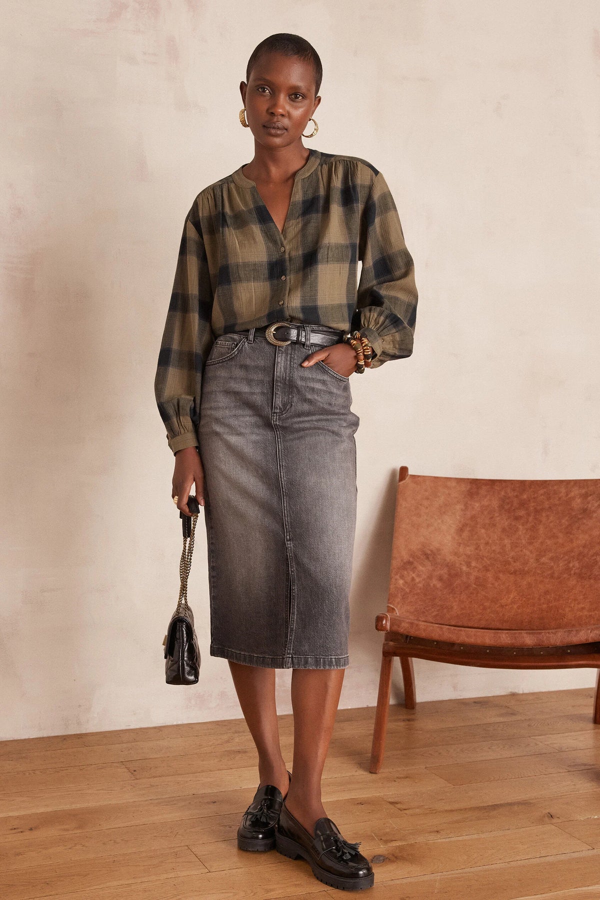 Flou Birdy Denim - Jaspeado Claro