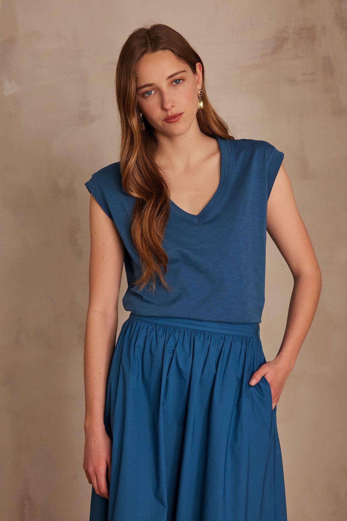 Delya T-shirt - Petrol