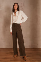 Pantalón Luna Velours - Caqui