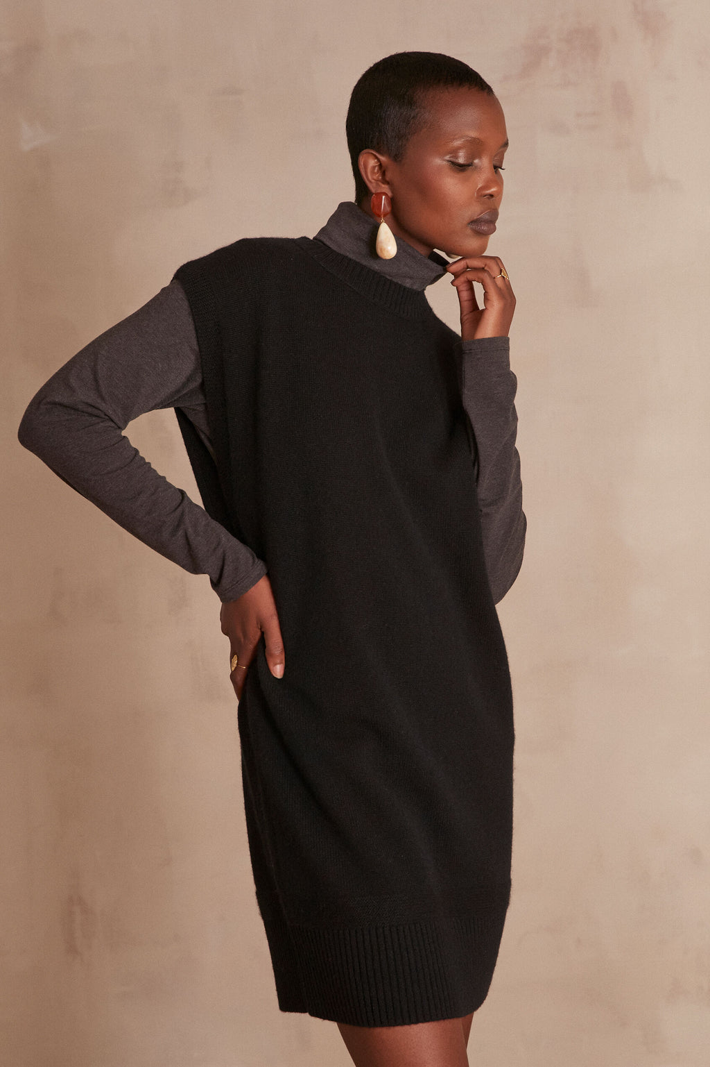 Marion Knit Dress - Black