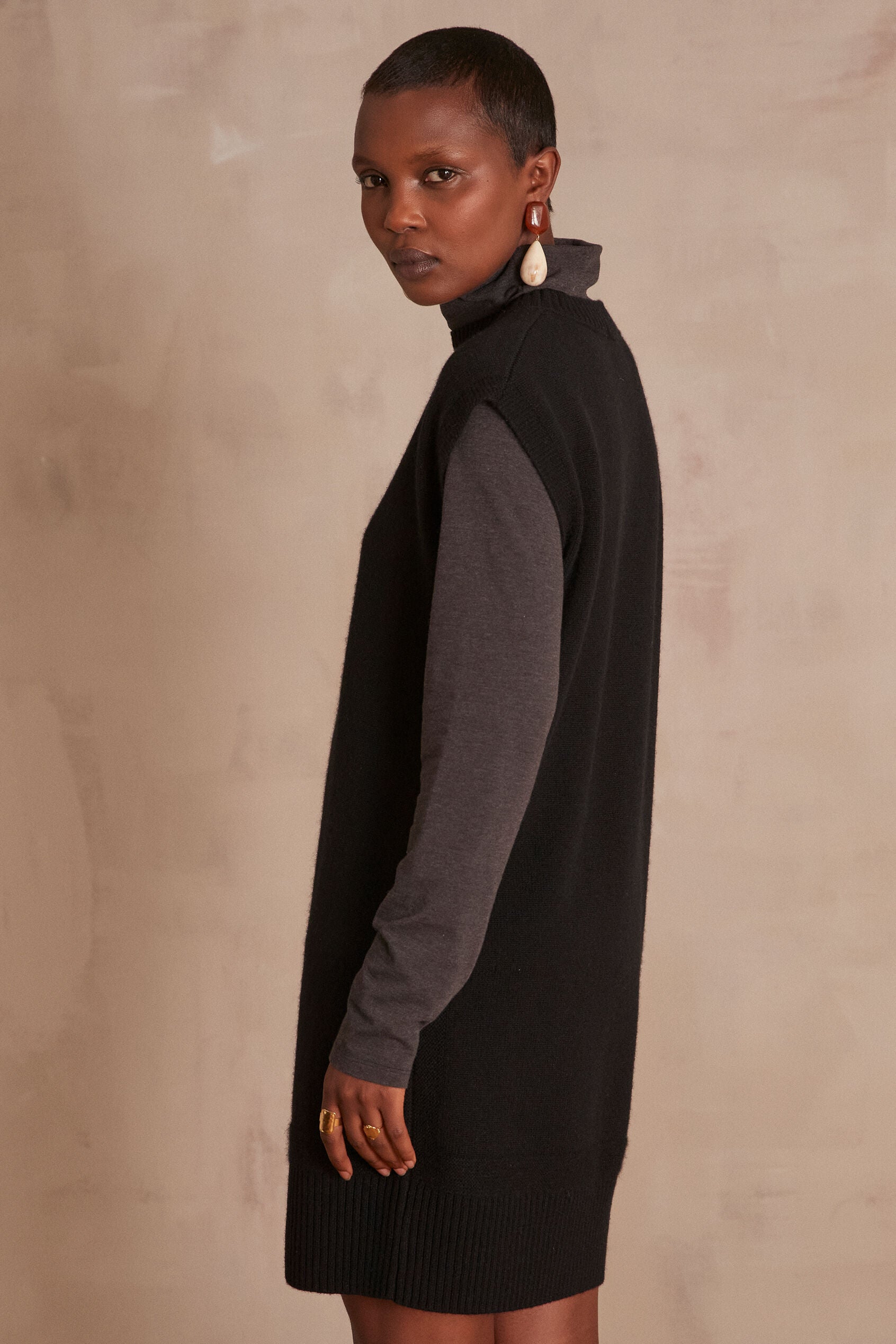 Marion Knit Dress - Black