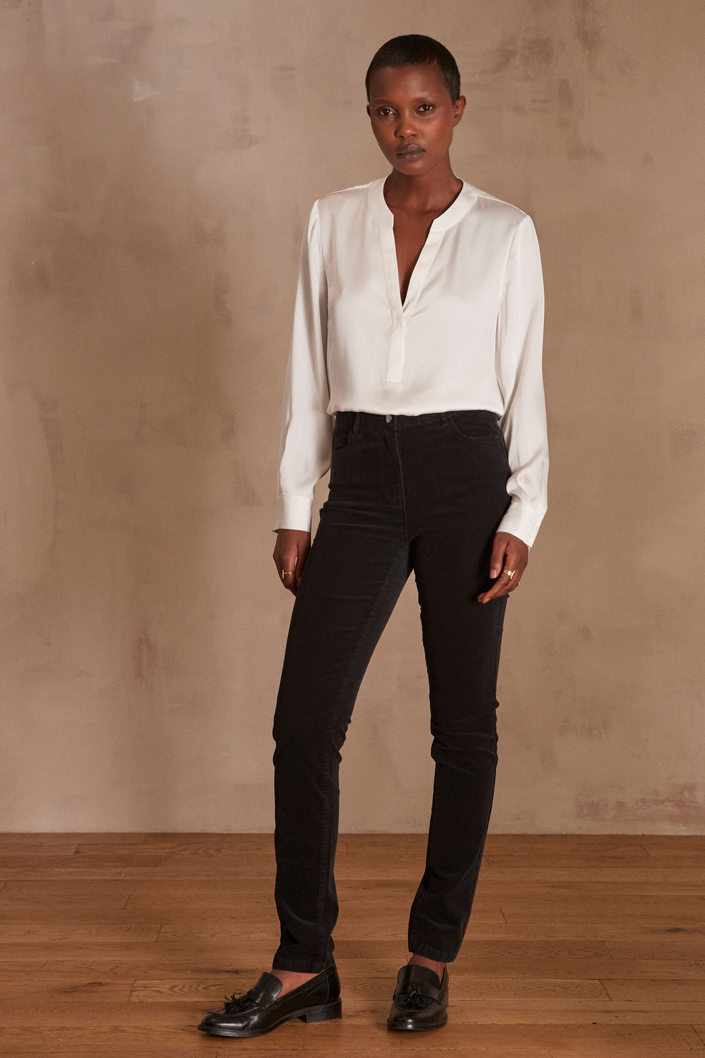 Pantalón Vanni Velours - Negro