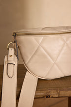 Bolso Bandolera Gaby Riñonera - Crema