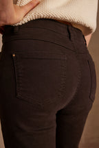 Pantalón Lola Flare Sobreteñido - Marrón Oscuro