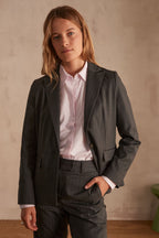 Traje Simone de Rayas - Antracita