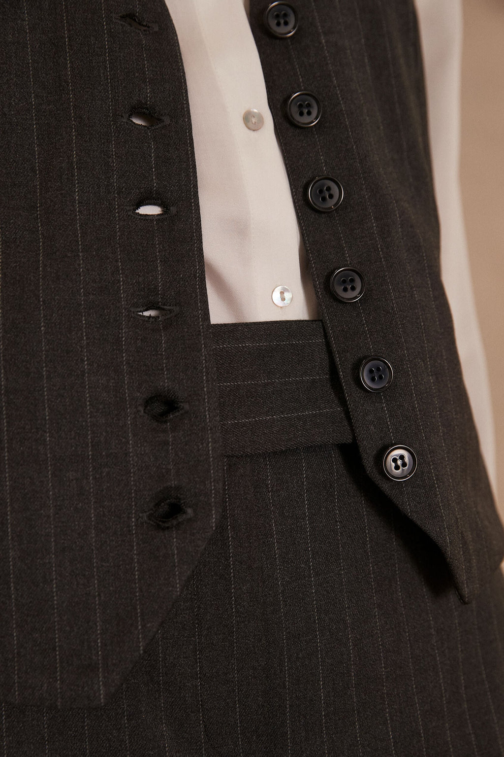 Chaqueta de punto Siméon de rayas - Antracita