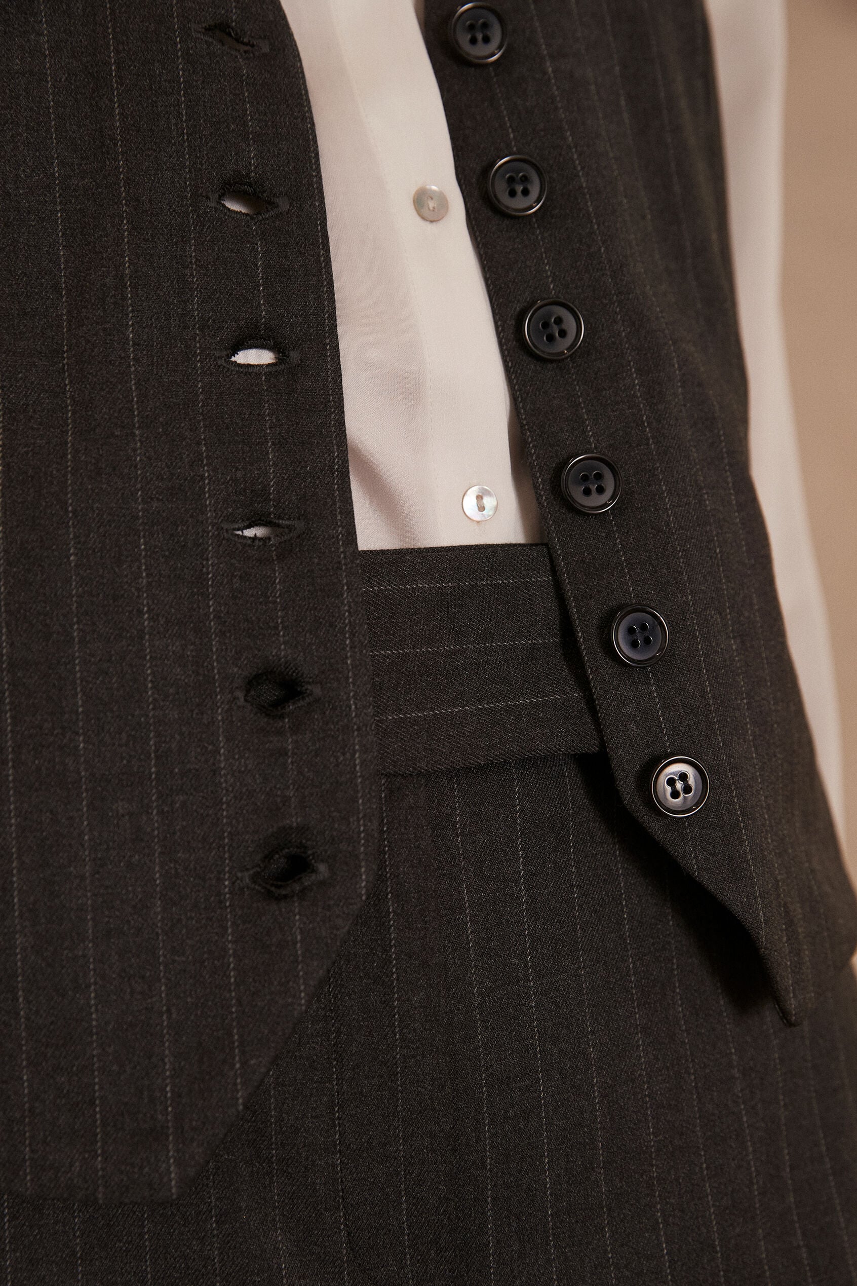 Chaqueta de punto Siméon de rayas - Antracita