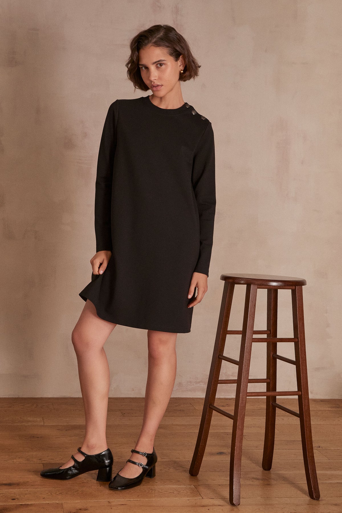 Flou Mathilda Jersey - Negro