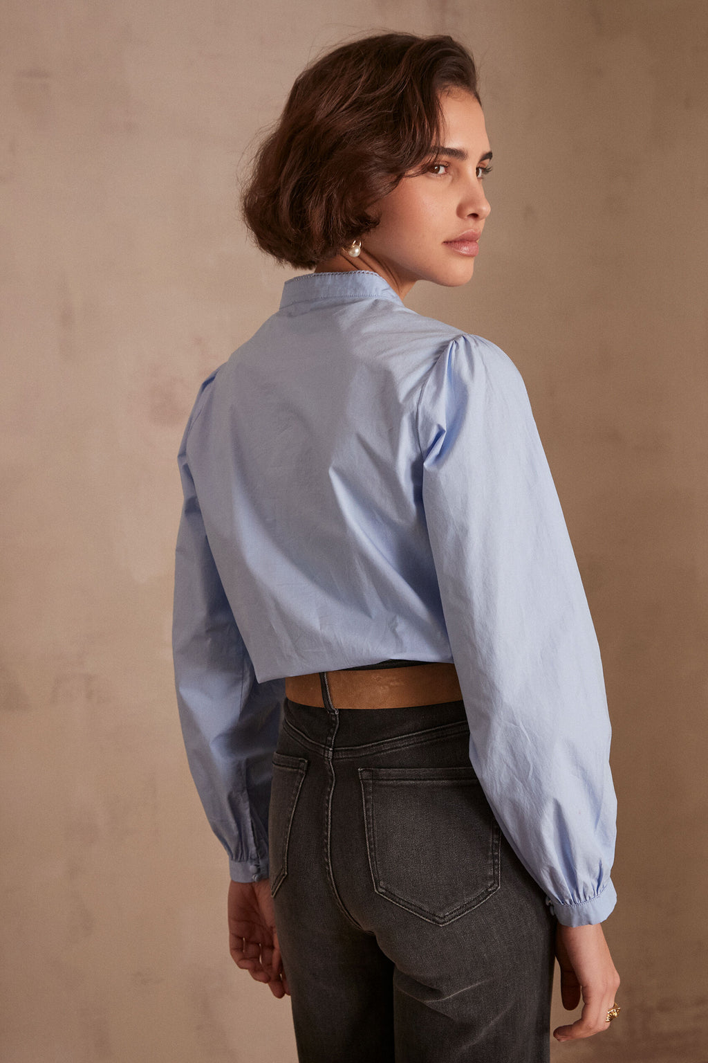 Blusa Paloma Bordada - Azul Cielo