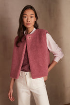 Cárdigan Sharon Bouclette - Rosa Oscuro