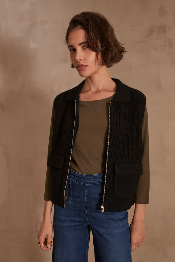 Gilet/Cardigan Simon - Nero
