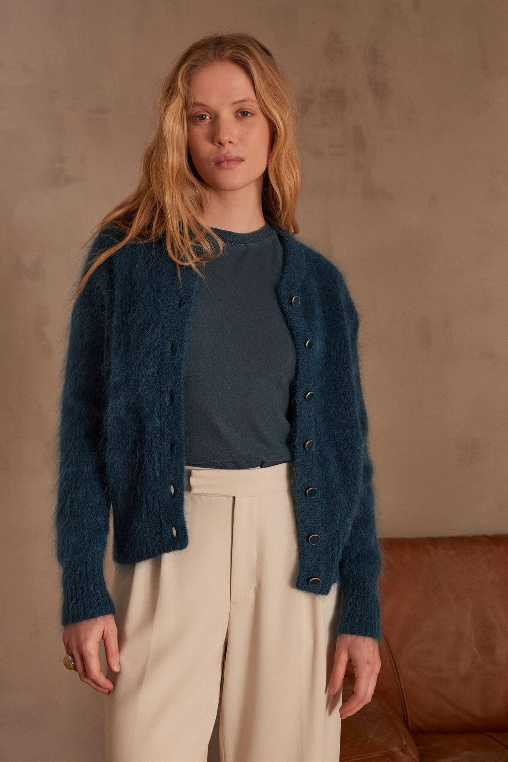 Chaqueta/Cárdigan Lou - Verde Abeto