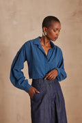 Camisa Persée Broderie - Azul