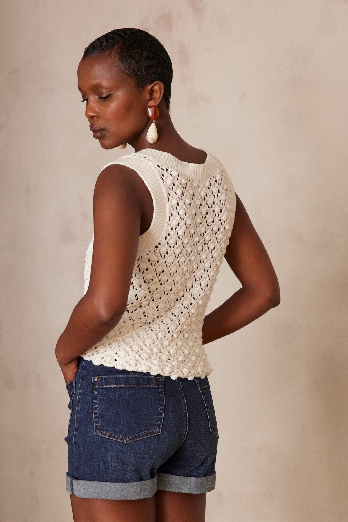Camiseta de tirantes Sharon Bis - Crudo
