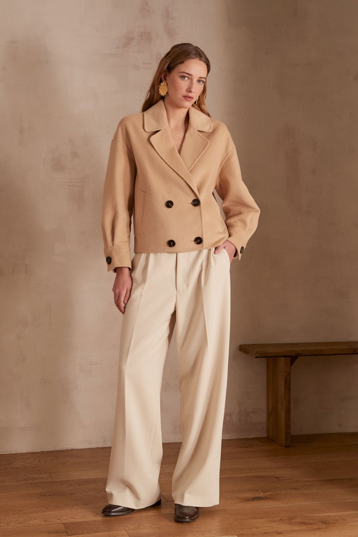 Benji Plain Trousers - Natural