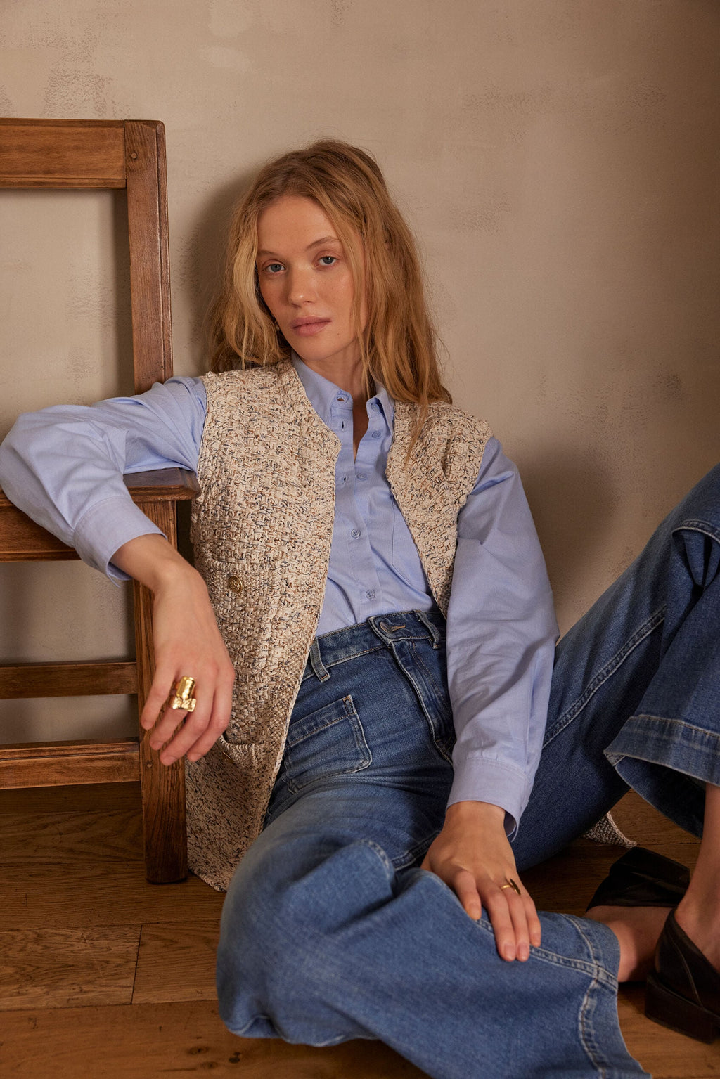 Chaqueta/Cárdigan Steffie - Crema