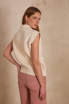 Chaqueta/Cárdigan Soan - Crema